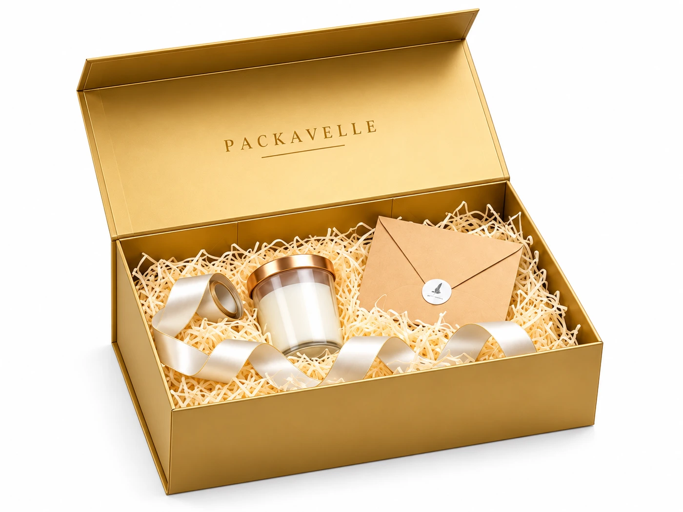 Magnetic Gift Box Collection with custom PACKAVELLE branding