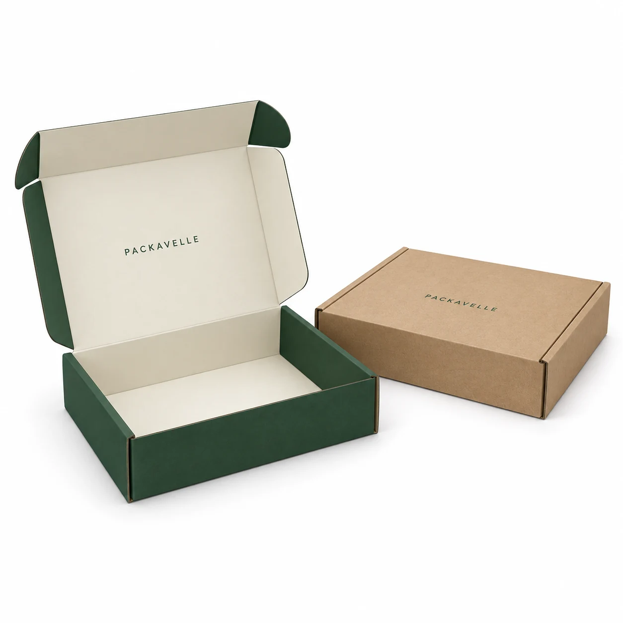 PACKAVELLE Slim Apparel Shipping Mailer design concept