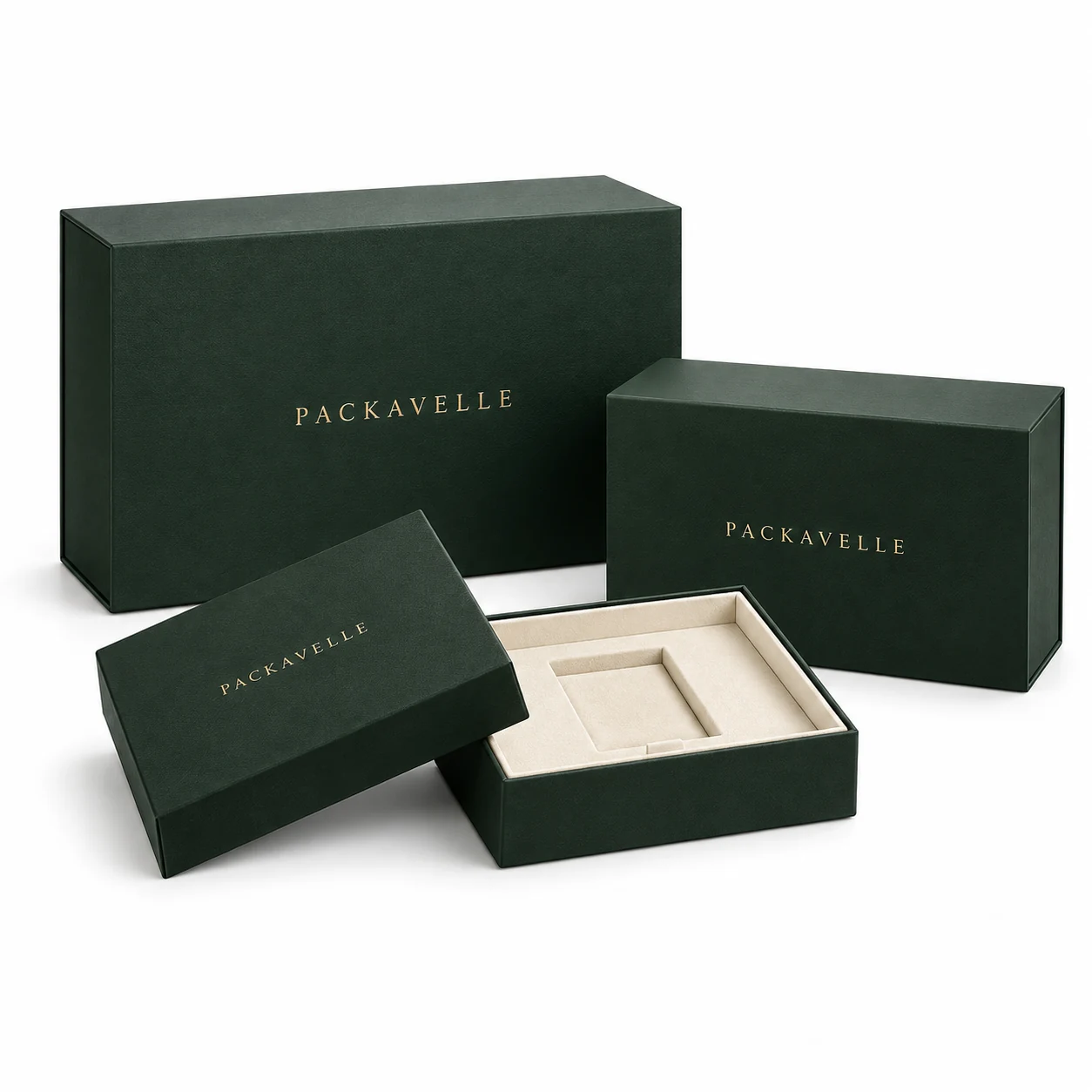 PACKAVELLE rigid gift boxes branded packaging format